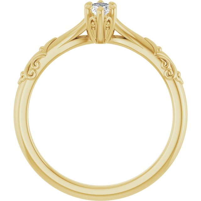 marquise-10K Yellow gold