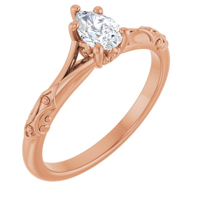 pear-18K Rose gold