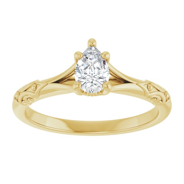 pear-10K Yellow gold
