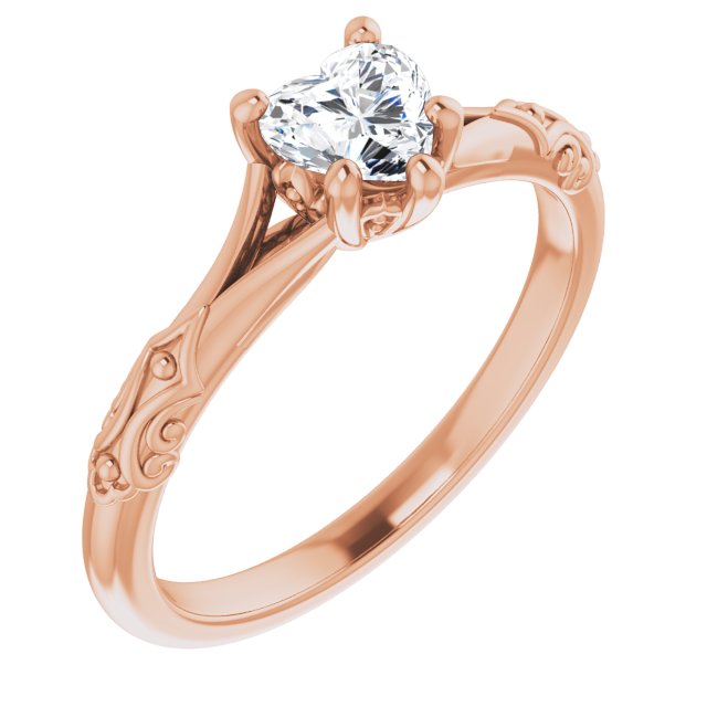heart-14K Rose gold