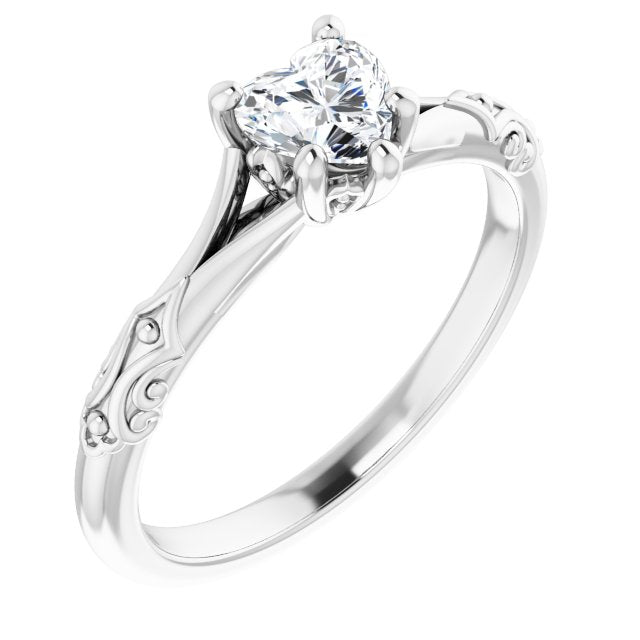 heart-10K White gold