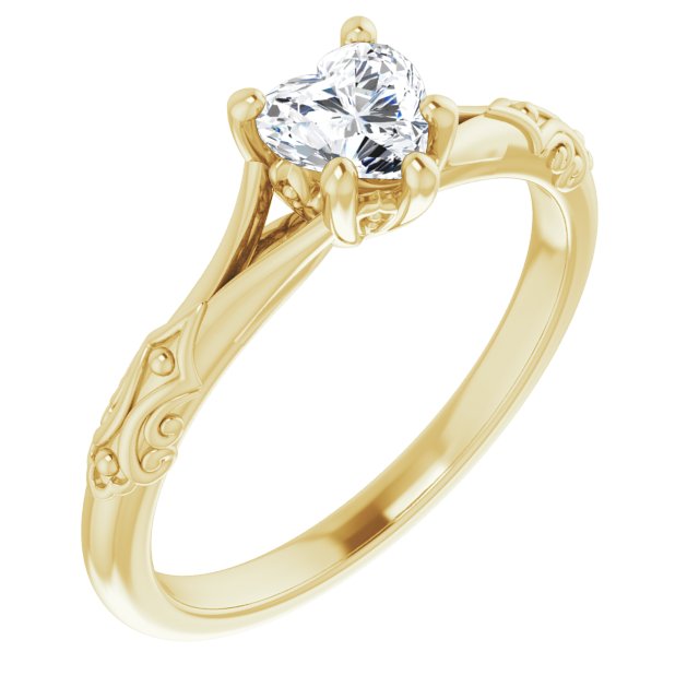 heart-14K Yellow gold