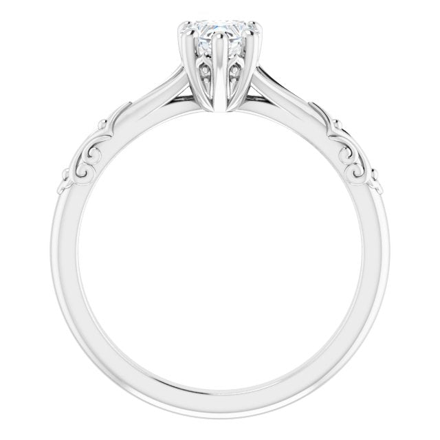 heart-14K White gold