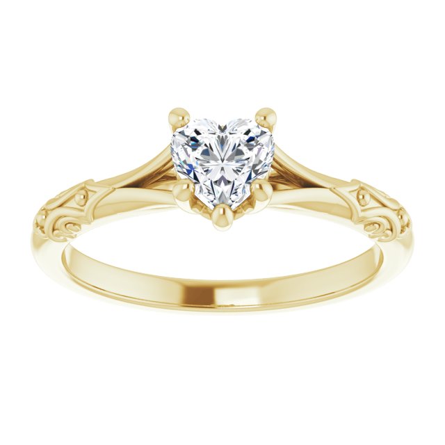 heart-14K Yellow gold