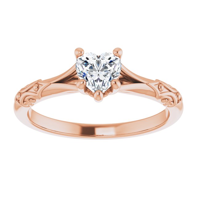 heart-10K Rose gold