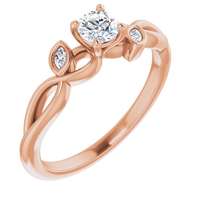 round-10K Rose gold
