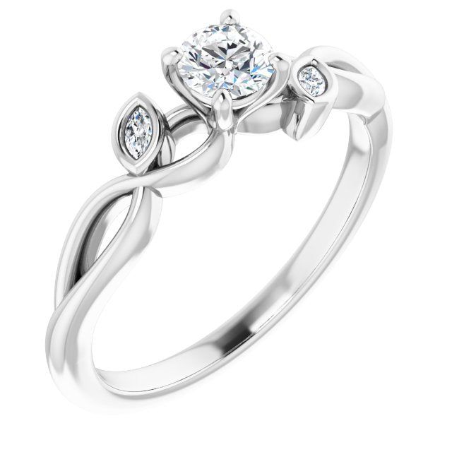 round-10K White gold