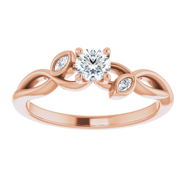 round-10K Rose gold