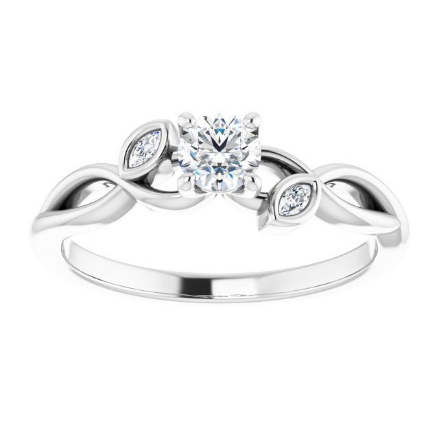 round-14K White gold