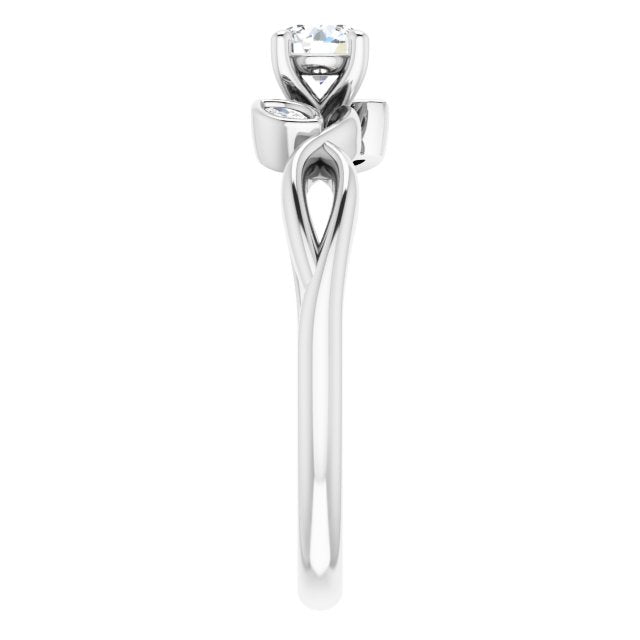 round-14K White gold