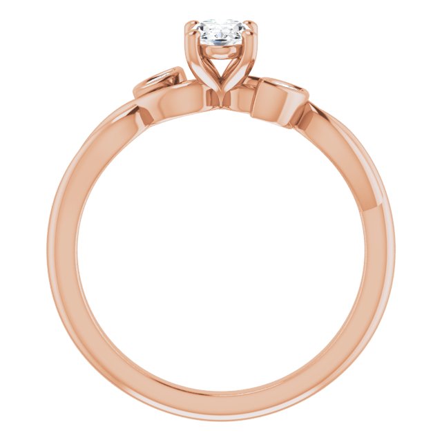 oval-10K Rose gold