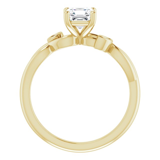 asscher-14K Yellow gold