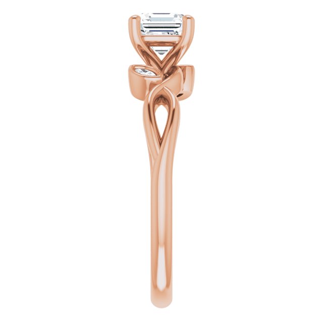 asscher-10K Rose gold