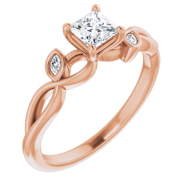 square-14K Rose gold