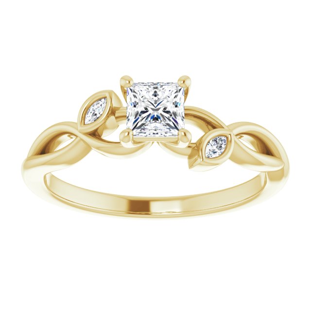 square-14K Yellow gold