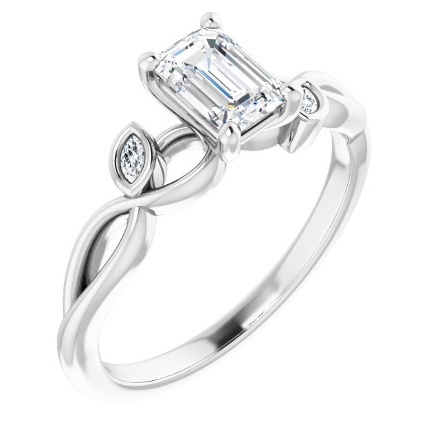 emerald-10K White gold