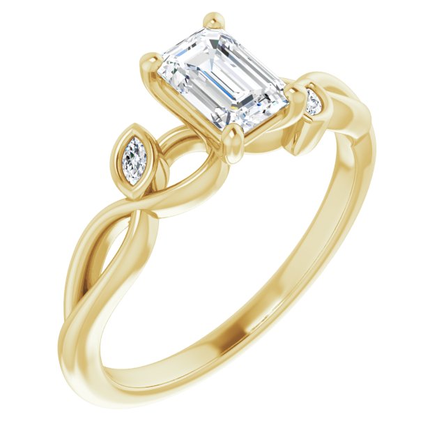 emerald-14K Yellow gold