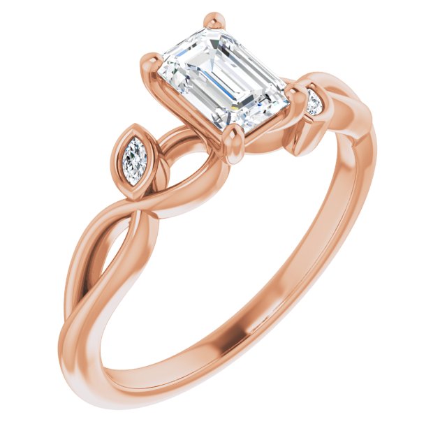 emerald-10K Rose gold