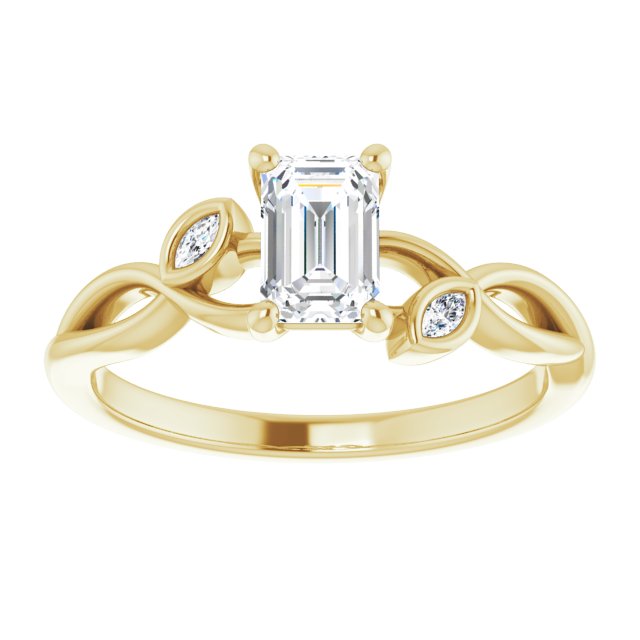 emerald-14K Yellow gold