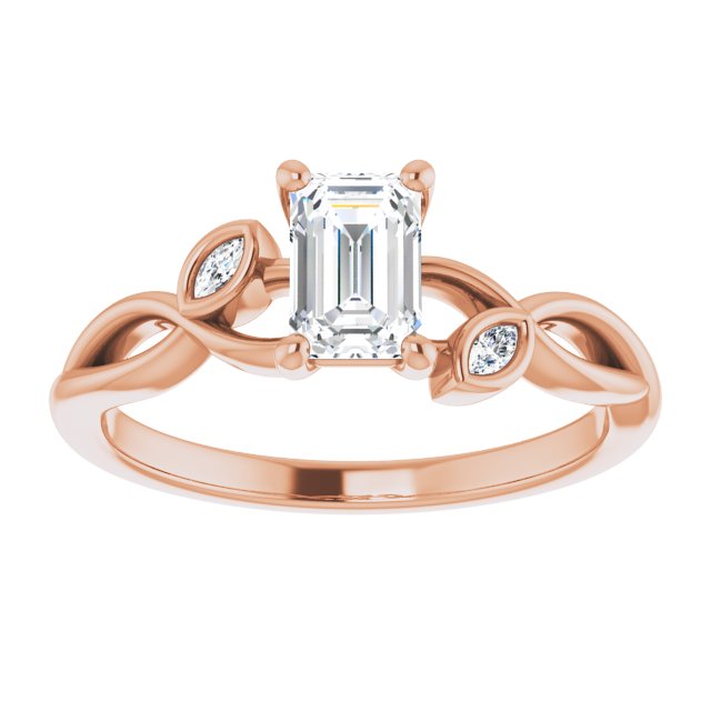 emerald-14K Rose gold