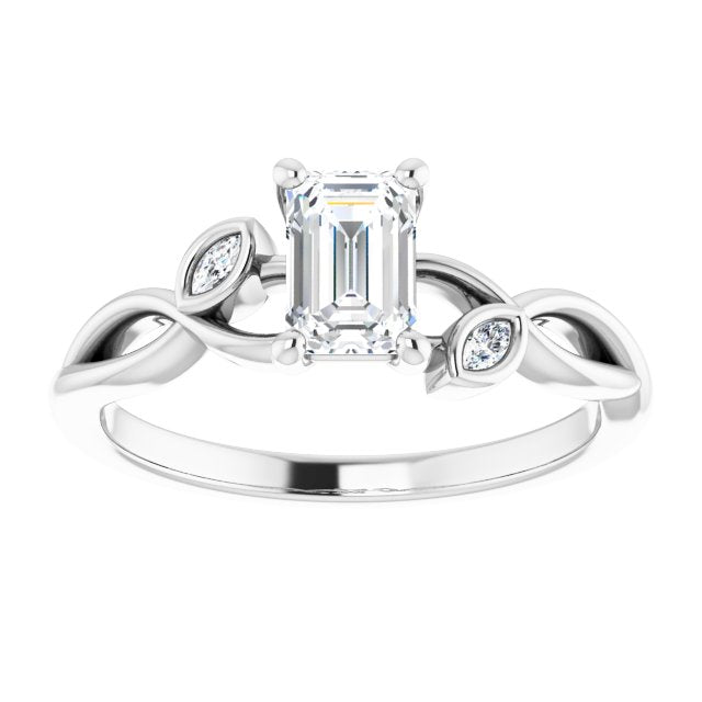 emerald-10K White gold