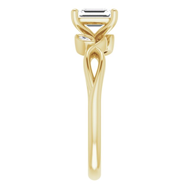 emerald-14K Yellow gold