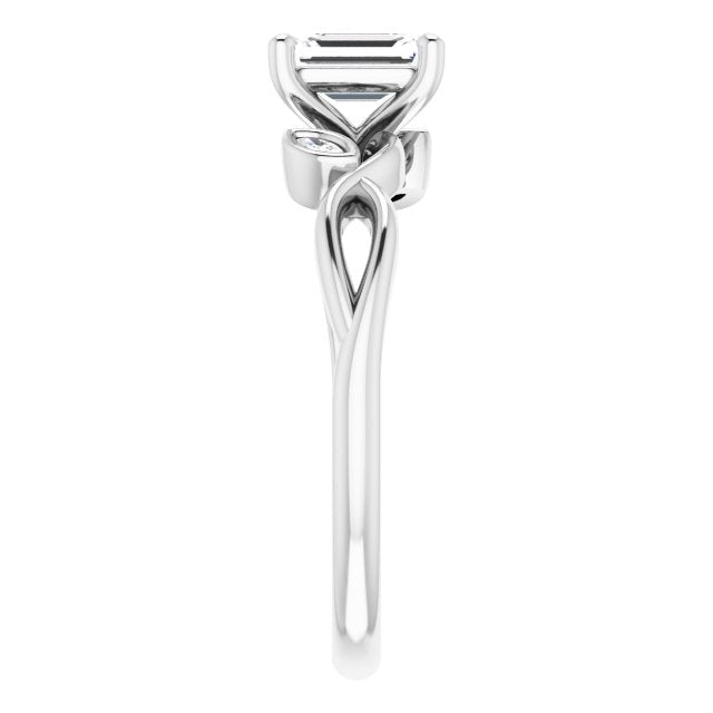 emerald-14K White gold