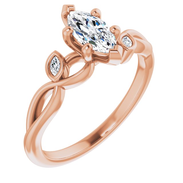 marquise-18K Rose gold