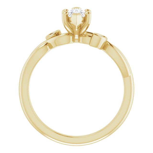marquise-14K Yellow gold