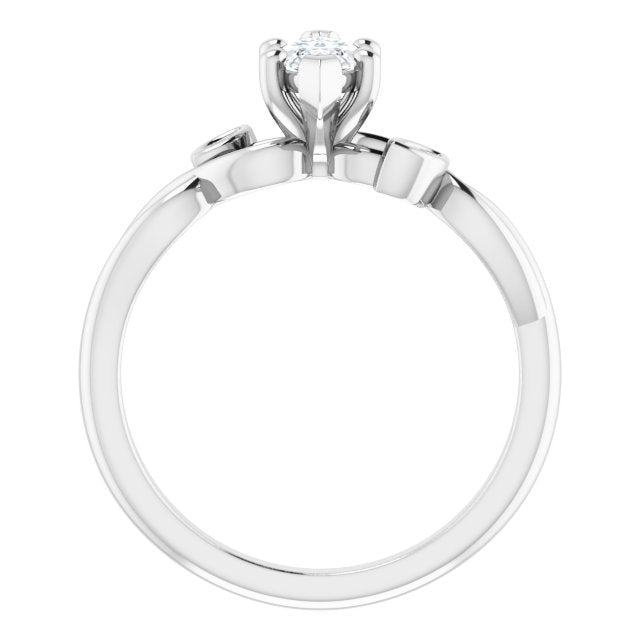 marquise-14K White gold