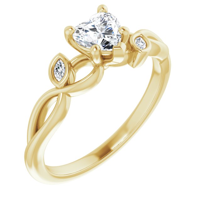 heart-10K Yellow gold