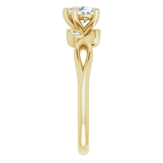 heart-10K Yellow gold