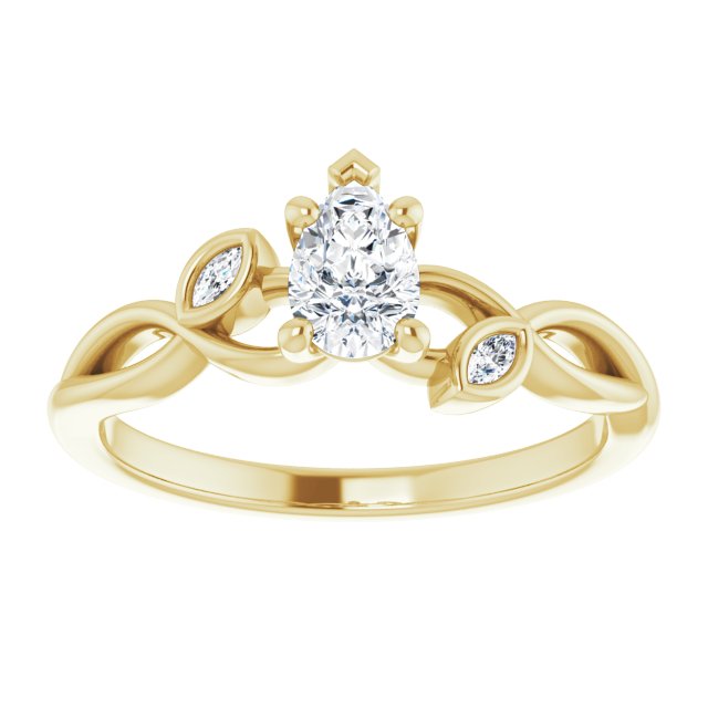 pear-10K Yellow gold