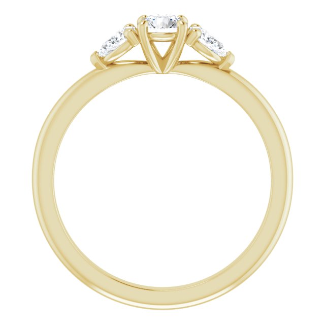 round-18K Yellow gold