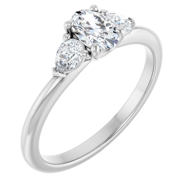 oval-18K White gold
