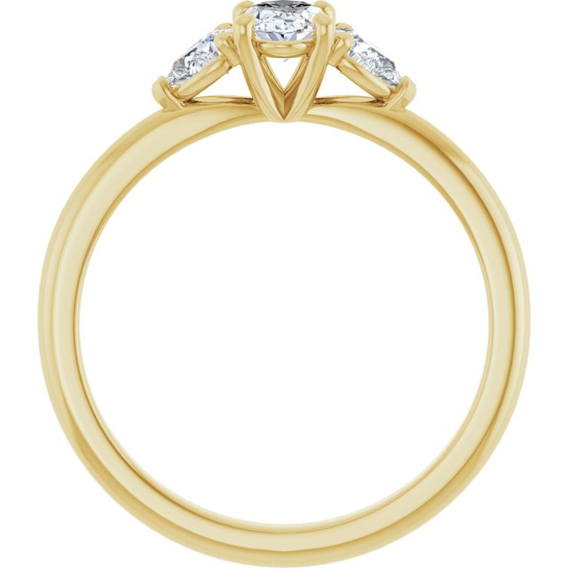 oval-18K Yellow gold