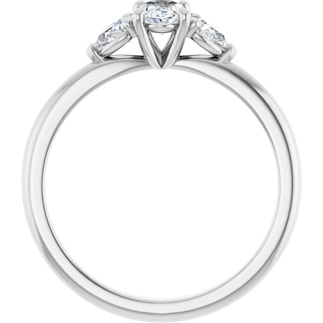 oval-18K White gold