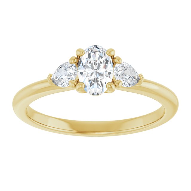 oval-14K Yellow gold