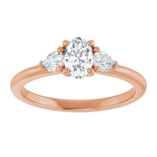 oval-10K Rose gold