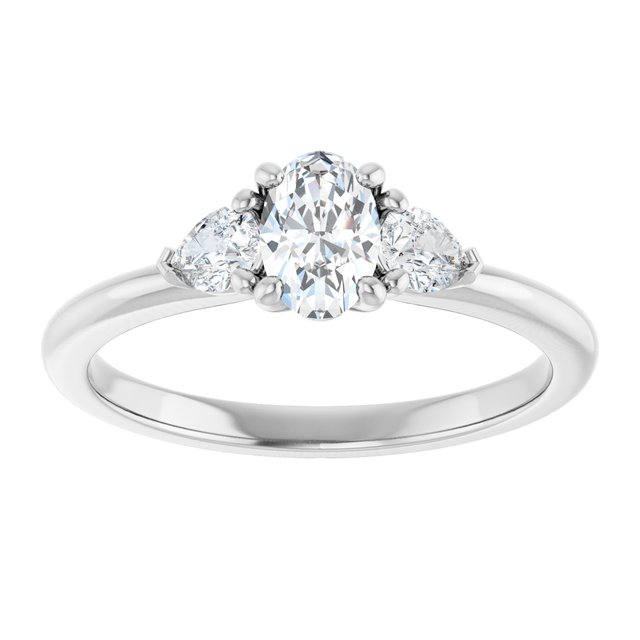 oval-18K White gold