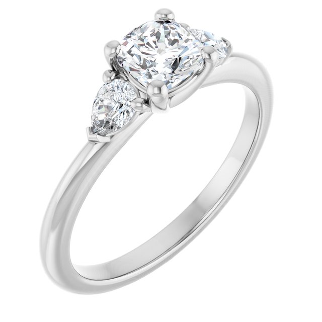 cushion-14K White gold