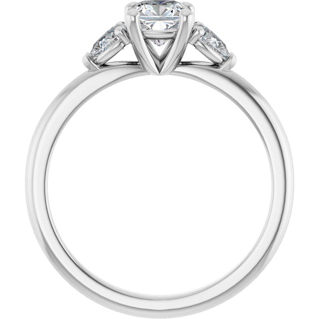 cushion-10K White gold