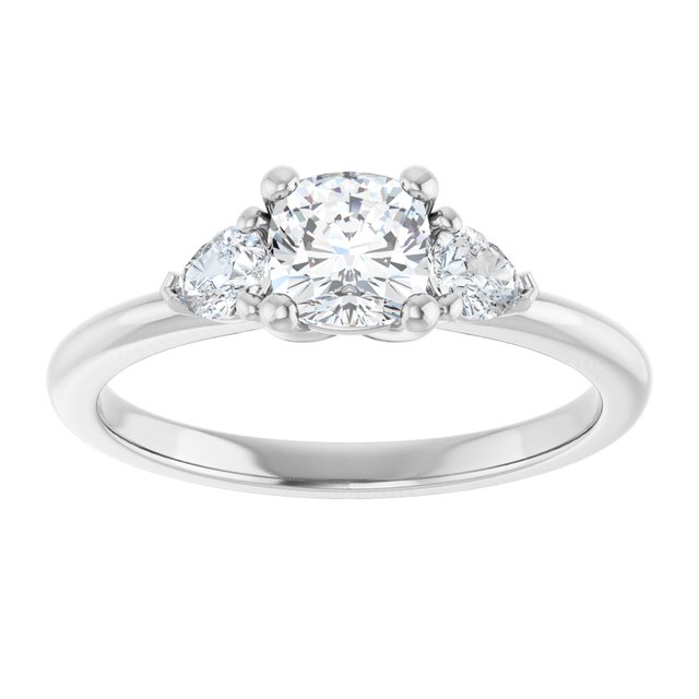 cushion-14K White gold