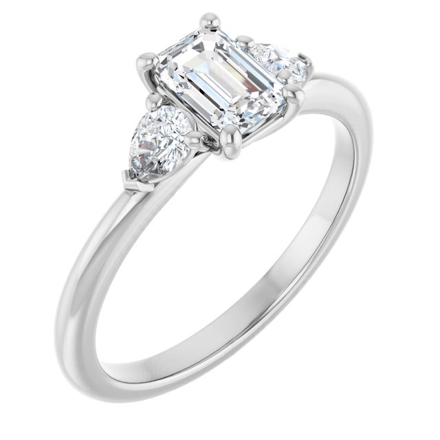 emerald-10K White gold