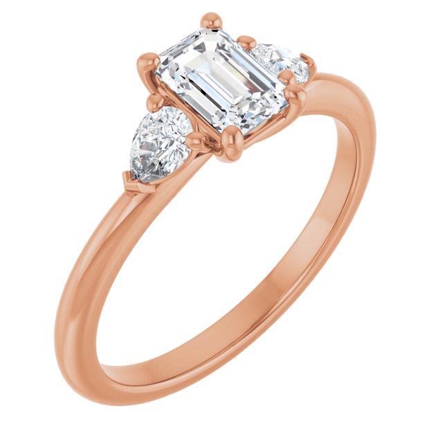 emerald-18K Rose gold