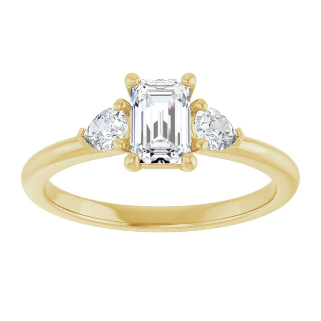 emerald-10K Yellow gold