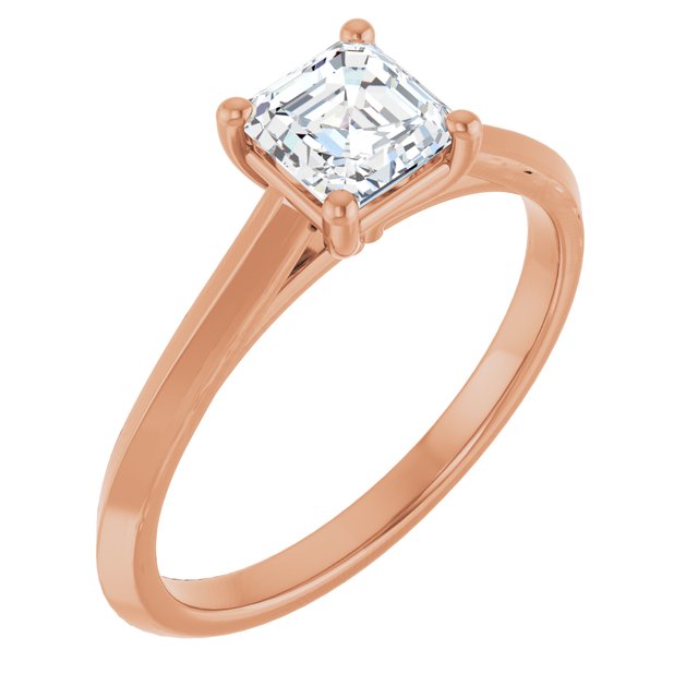 asscher-10K Rose gold