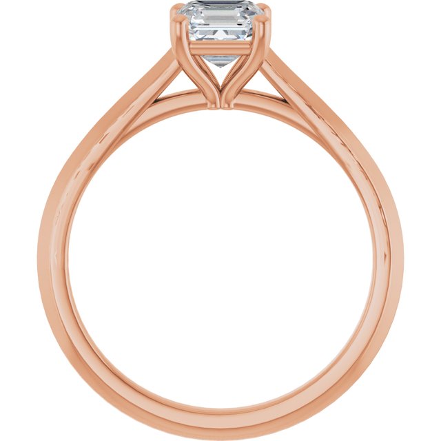 asscher-10K Rose gold