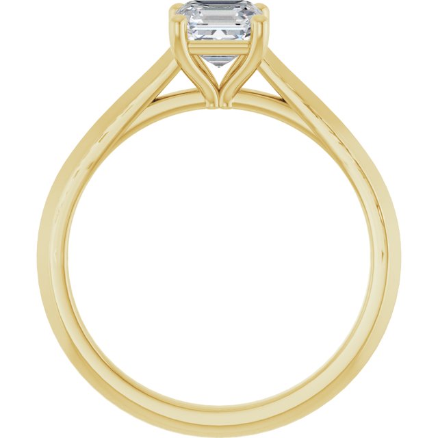 asscher-14K Yellow gold
