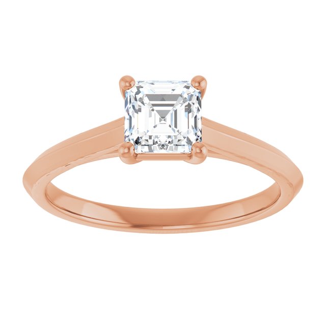 asscher-18K Rose gold